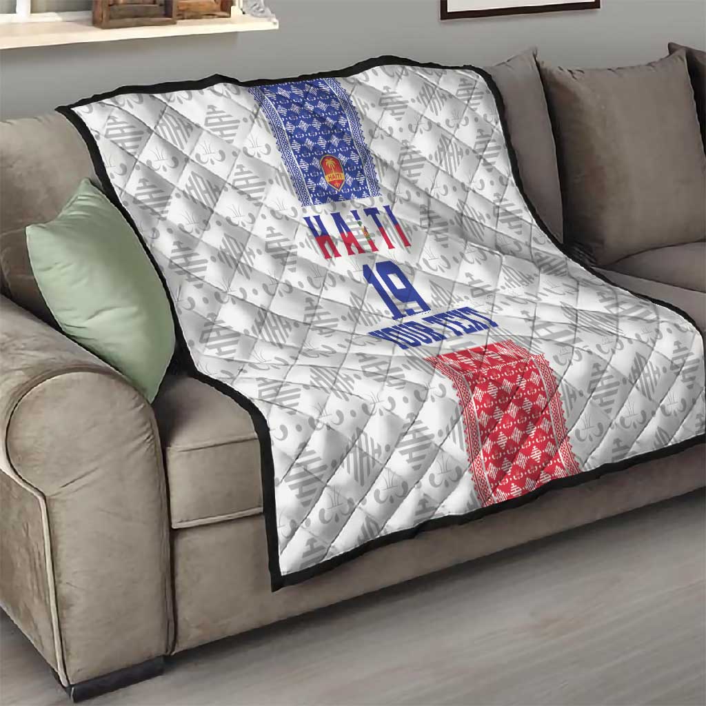 Custom Afro-Haitians Football Quilt National Flag Design - African Pride