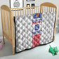 Custom Afro-Haitians Football Quilt National Flag Design - African Pride