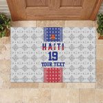 Custom Afro-Haitians Football Rubber Doormat National Flag Design - African Pride