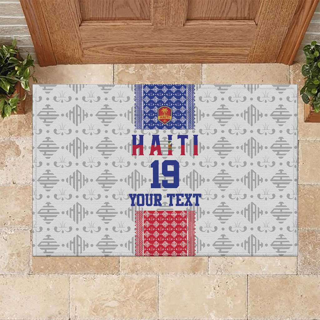 Custom Afro-Haitians Football Rubber Doormat National Flag Design - African Pride