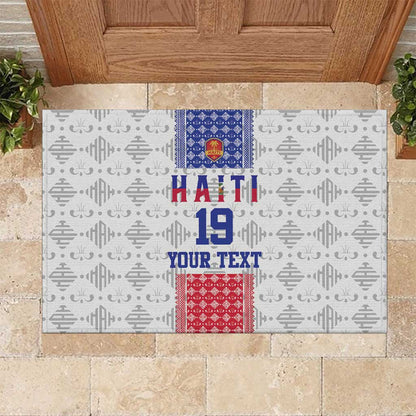Custom Afro-Haitians Football Rubber Doormat National Flag Design - African Pride