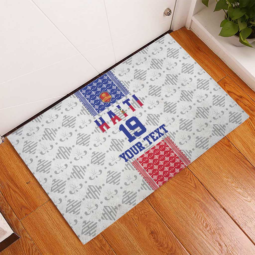 Custom Afro-Haitians Football Rubber Doormat National Flag Design - African Pride