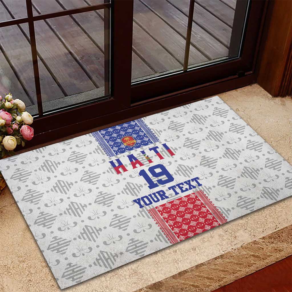 Custom Afro-Haitians Football Rubber Doormat National Flag Design - African Pride