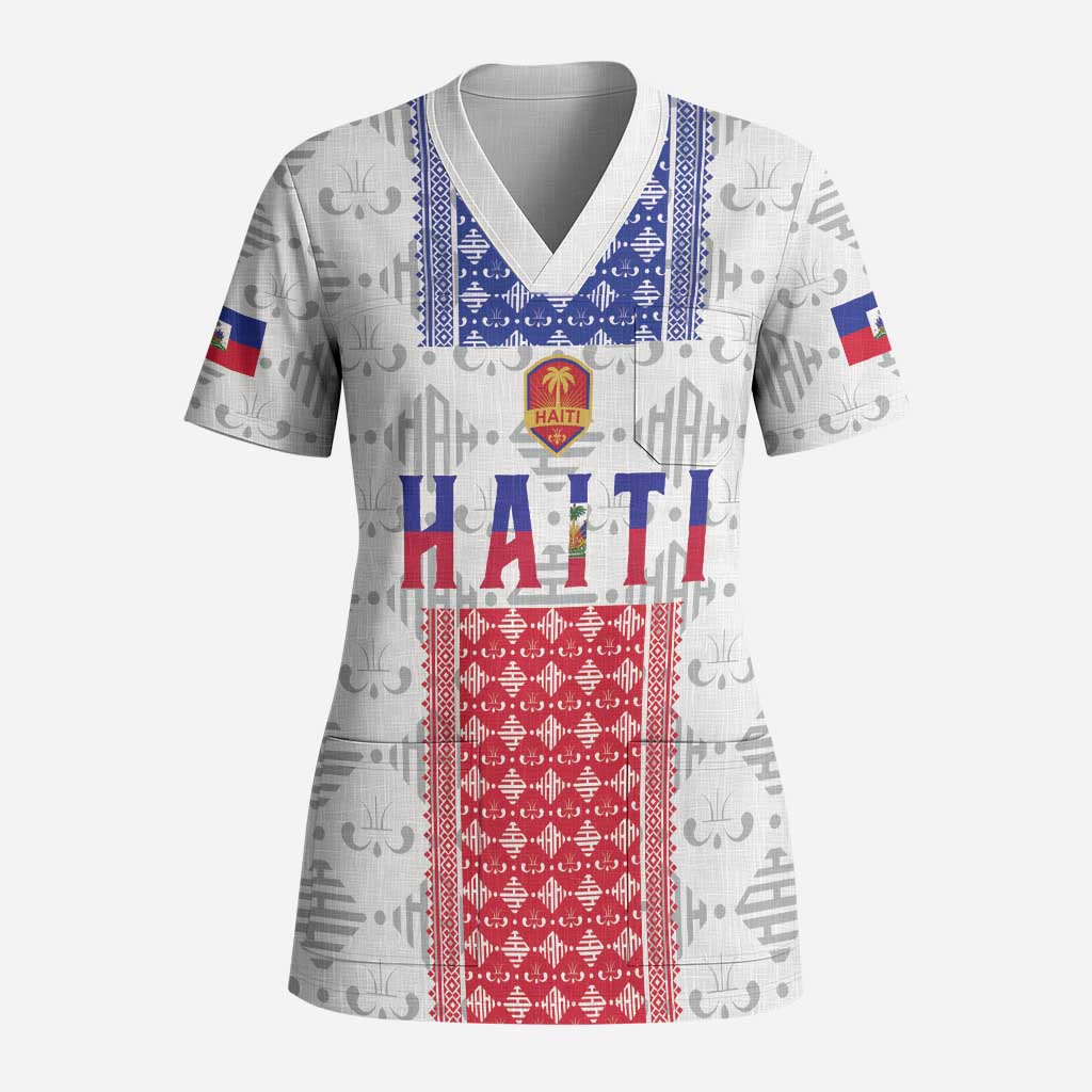 Custom Afro-Haitians Football Scrub Top National Flag Design - African Pride