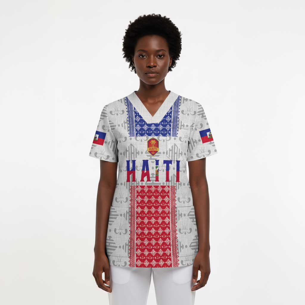 Custom Afro-Haitians Football Scrub Top National Flag Design - African Pride