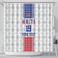 Custom Afro-Haitians Football Shower Curtain National Flag Design - African Pride
