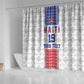 Custom Afro-Haitians Football Shower Curtain National Flag Design - African Pride