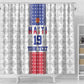 Custom Afro-Haitians Football Shower Curtain National Flag Design - African Pride