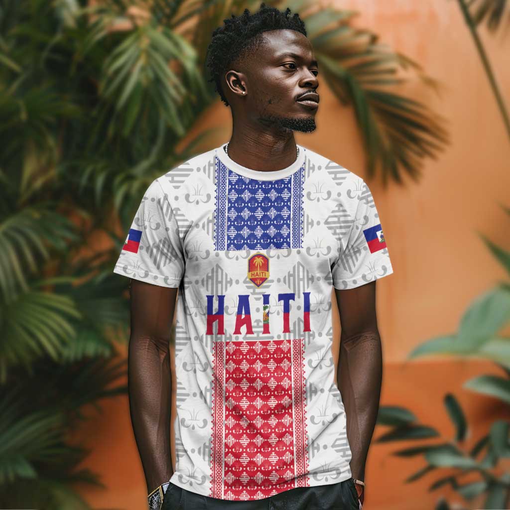 Custom Afro-Haitians Football T shirt National Flag Design LT19