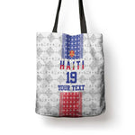 Custom Afro-Haitians Football Tote Bag National Flag Design