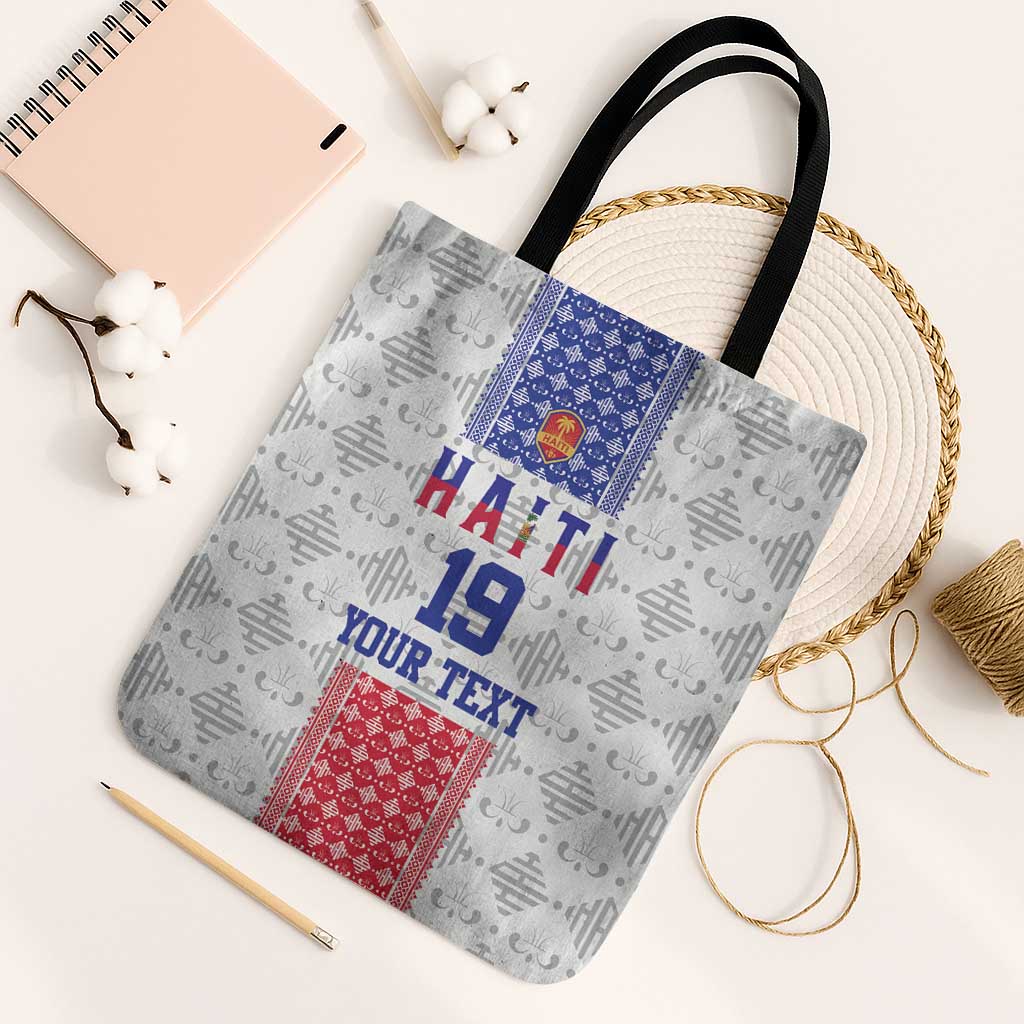 Custom Afro-Haitians Football Tote Bag National Flag Design