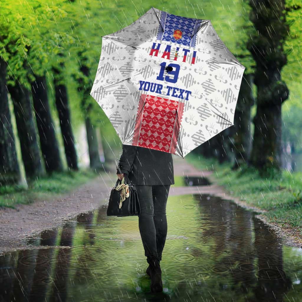 Custom Afro-Haitians Football Umbrella National Flag Design