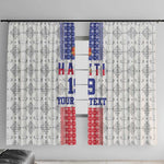 Custom Afro-Haitians Football Window Curtain National Flag Design - African Pride