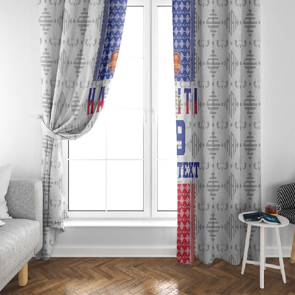 Custom Afro-Haitians Football Window Curtain National Flag Design - African Pride