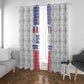 Custom Afro-Haitians Football Window Curtain National Flag Design - African Pride