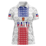 Custom Afro-Haitians Football Women Polo Shirt National Flag Design LT19