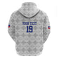 Custom Afro-Haitians Football Zip Hoodie National Flag Design - African Pride