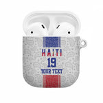 Custom Afro-Haitians Football AirPods Case Paisley Flag Pattern Design