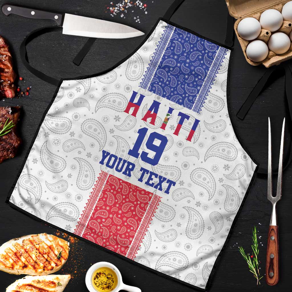 Custom Afro-Haitians Football Apron Paisley Flag Pattern Design