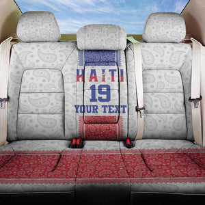 Custom Afro-Haitians Football Back Car Seat Cover Paisley Flag Pattern Design - African Pride