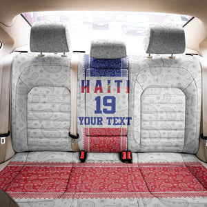 Custom Afro-Haitians Football Back Car Seat Cover Paisley Flag Pattern Design - African Pride