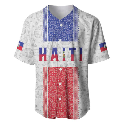 Custom Afro-Haitians Football Baseball Jersey Paisley Flag Pattern Design LT19