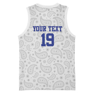 Custom Afro-Haitians Football Basketball Jersey Paisley Flag Pattern Design - African Pride