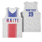 Custom Afro-Haitians Football Basketball Jersey Paisley Flag Pattern Design - African Pride