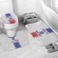 Custom Afro-Haitians Football Bathroom Set Paisley Flag Pattern Design