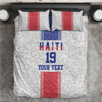 Custom Afro-Haitians Football Bedding Set Paisley Flag Pattern Design - African Pride
