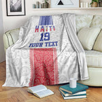 Custom Afro-Haitians Football Blanket Paisley Flag Pattern Design - African Pride