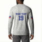 Custom Afro-Haitians Football Button Sweatshirt Paisley Flag Pattern Design