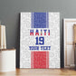 Custom Afro-Haitians Football Canvas Wall Art Paisley Flag Pattern Design - African Pride
