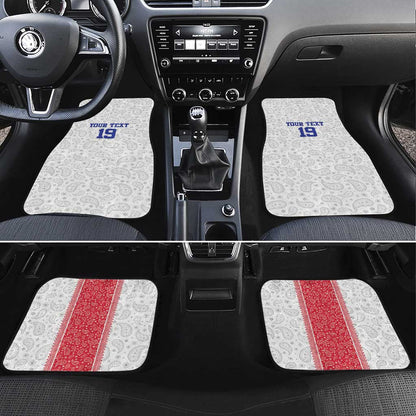 Custom Afro-Haitians Football Car Mats Paisley Flag Pattern Design - African Pride