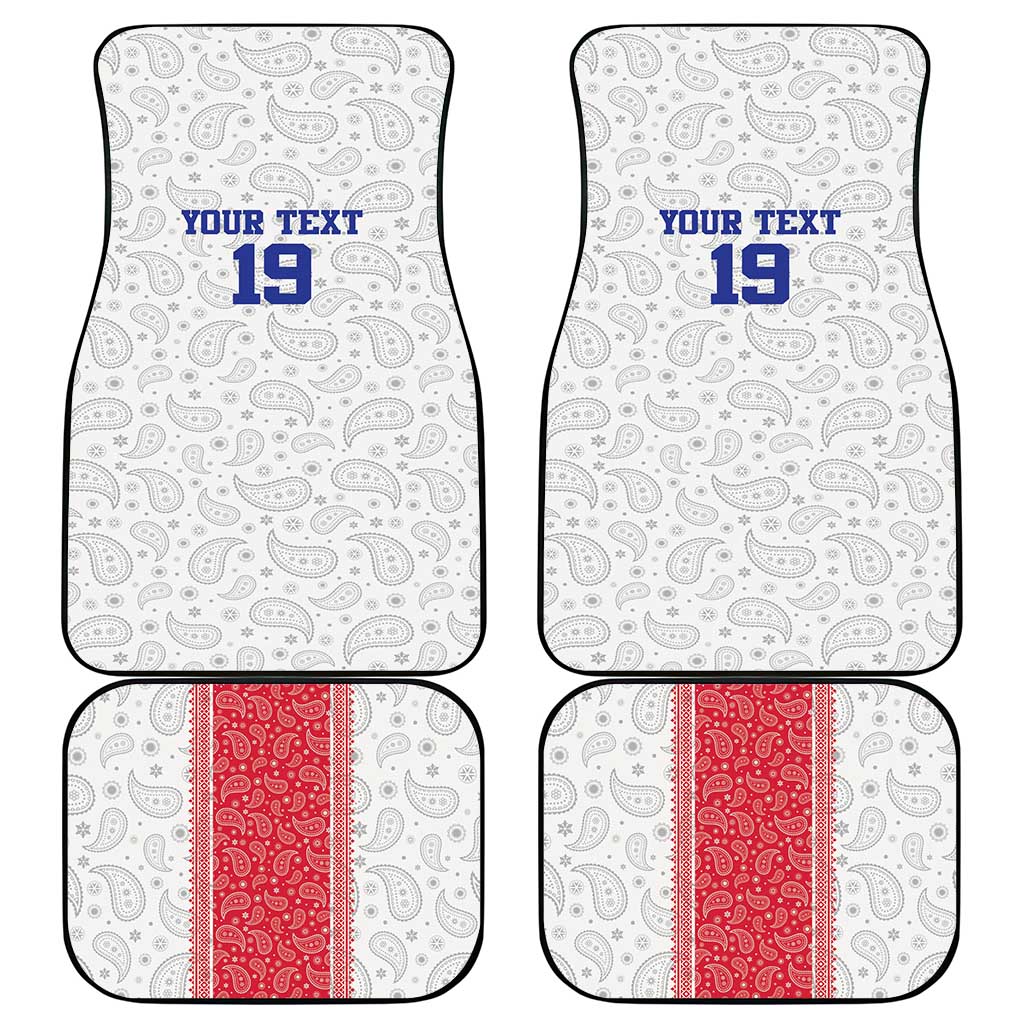 Custom Afro-Haitians Football Car Mats Paisley Flag Pattern Design - African Pride