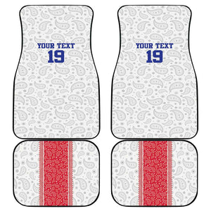 Custom Afro-Haitians Football Car Mats Paisley Flag Pattern Design - African Pride