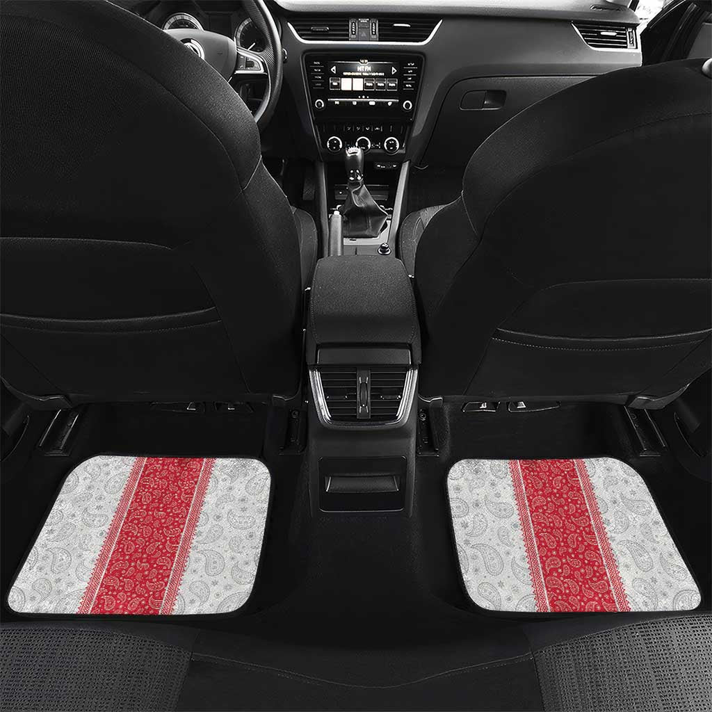 Custom Afro-Haitians Football Car Mats Paisley Flag Pattern Design - African Pride