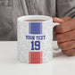 Custom Afro-Haitians Football Ceramic Mug Paisley Flag Pattern Design
