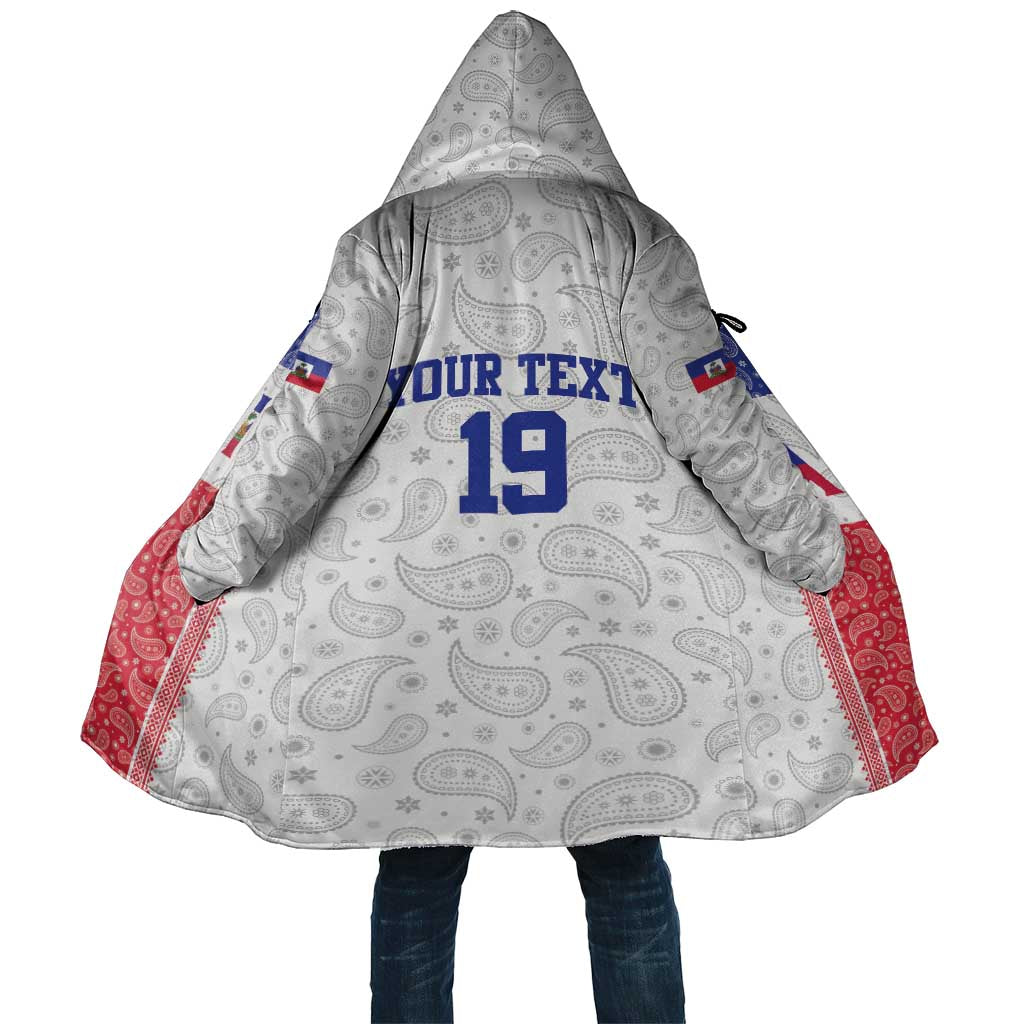 Custom Afro-Haitians Football Cloak Paisley Flag Pattern Design