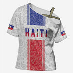 Custom Afro-Haitians Football Cross Shoulder Shirt Paisley Flag Pattern Design