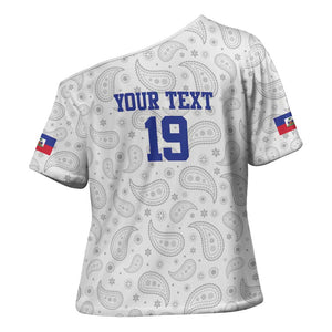 Custom Afro-Haitians Football Cross Shoulder Shirt Paisley Flag Pattern Design