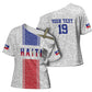 Custom Afro-Haitians Football Cross Shoulder Shirt Paisley Flag Pattern Design