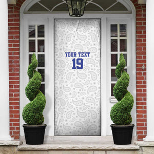 Custom Afro-Haitians Football Door Cover Paisley Flag Pattern Design