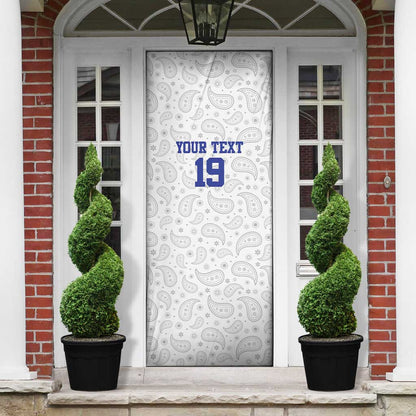Custom Afro-Haitians Football Door Cover Paisley Flag Pattern Design
