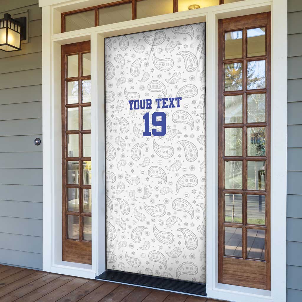 Custom Afro-Haitians Football Door Cover Paisley Flag Pattern Design