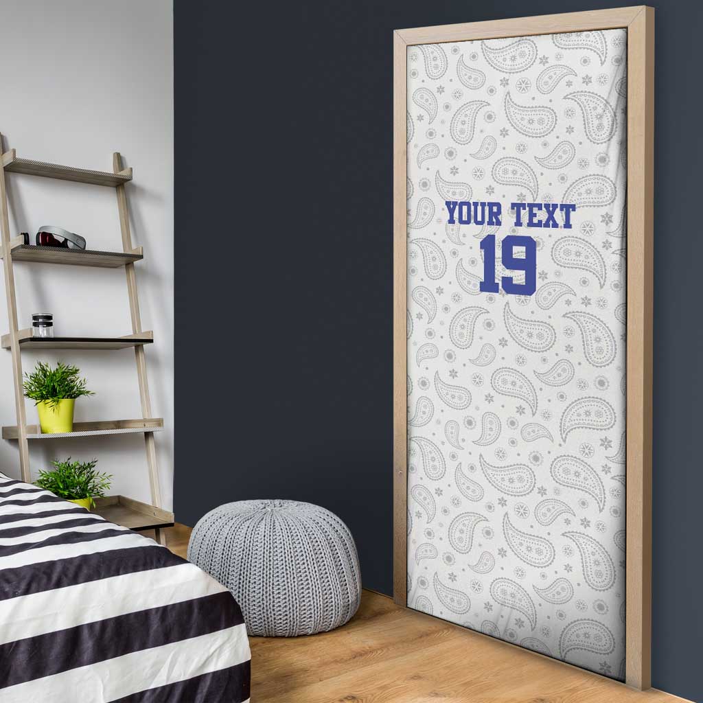 Custom Afro-Haitians Football Door Cover Paisley Flag Pattern Design