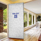 Custom Afro-Haitians Football Door Cover Paisley Flag Pattern Design