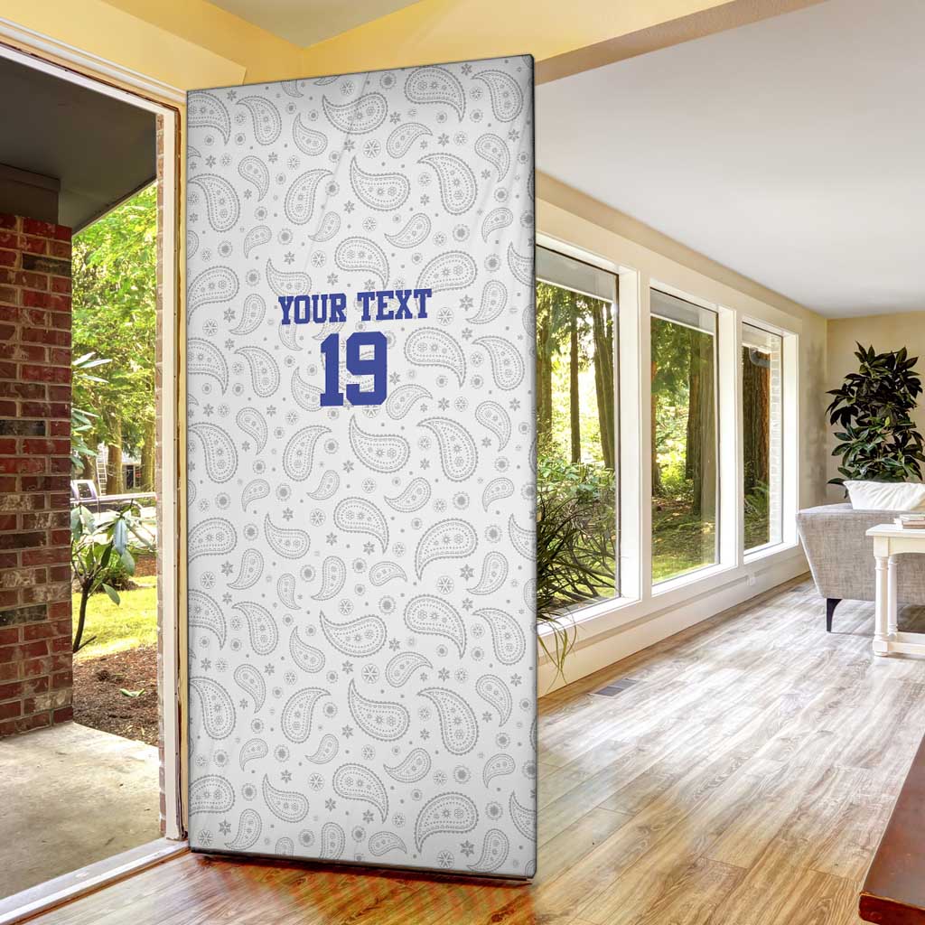 Custom Afro-Haitians Football Door Cover Paisley Flag Pattern Design