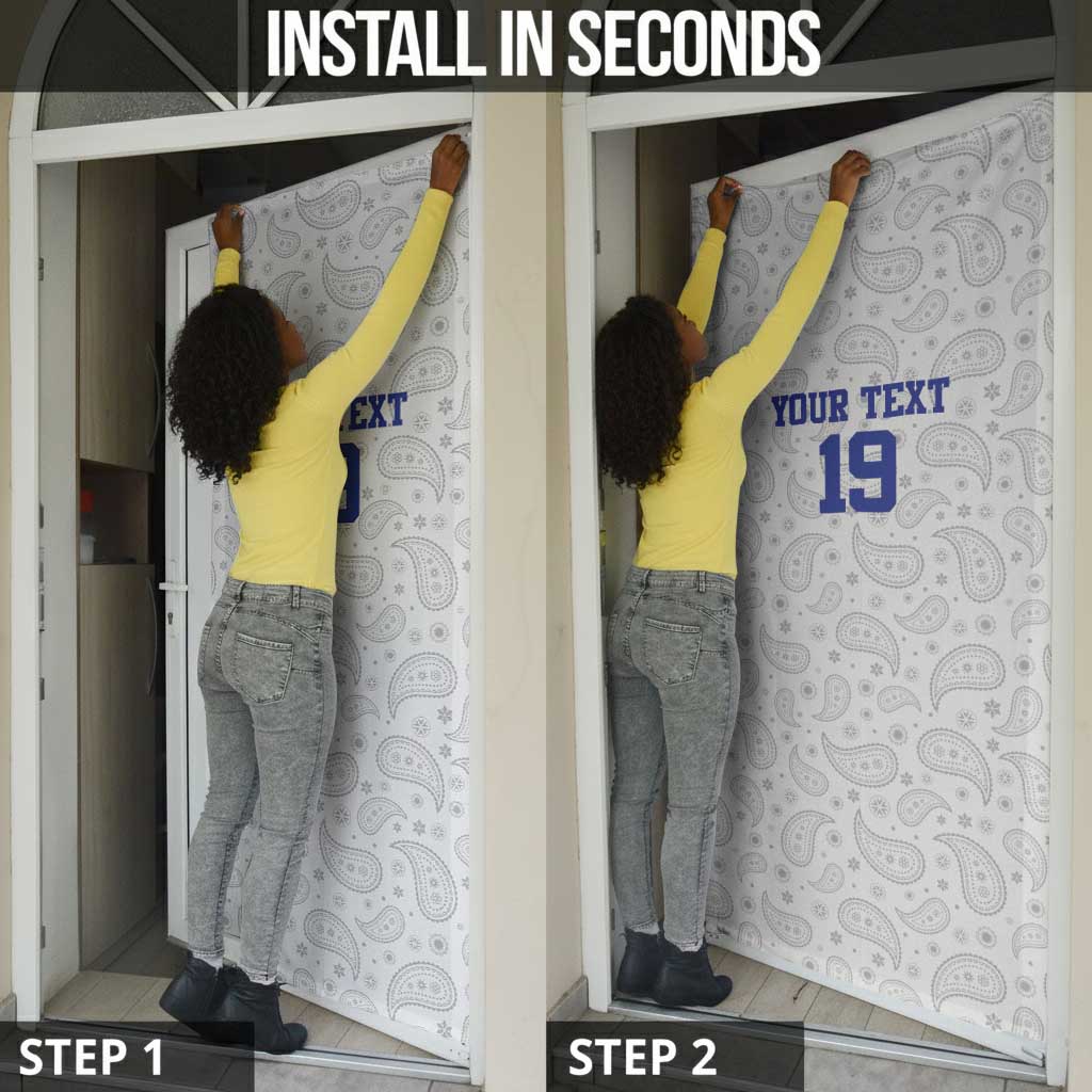 Custom Afro-Haitians Football Door Cover Paisley Flag Pattern Design