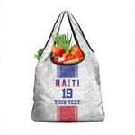Custom Afro-Haitians Football Grocery Bag Paisley Flag Pattern Design - African Pride